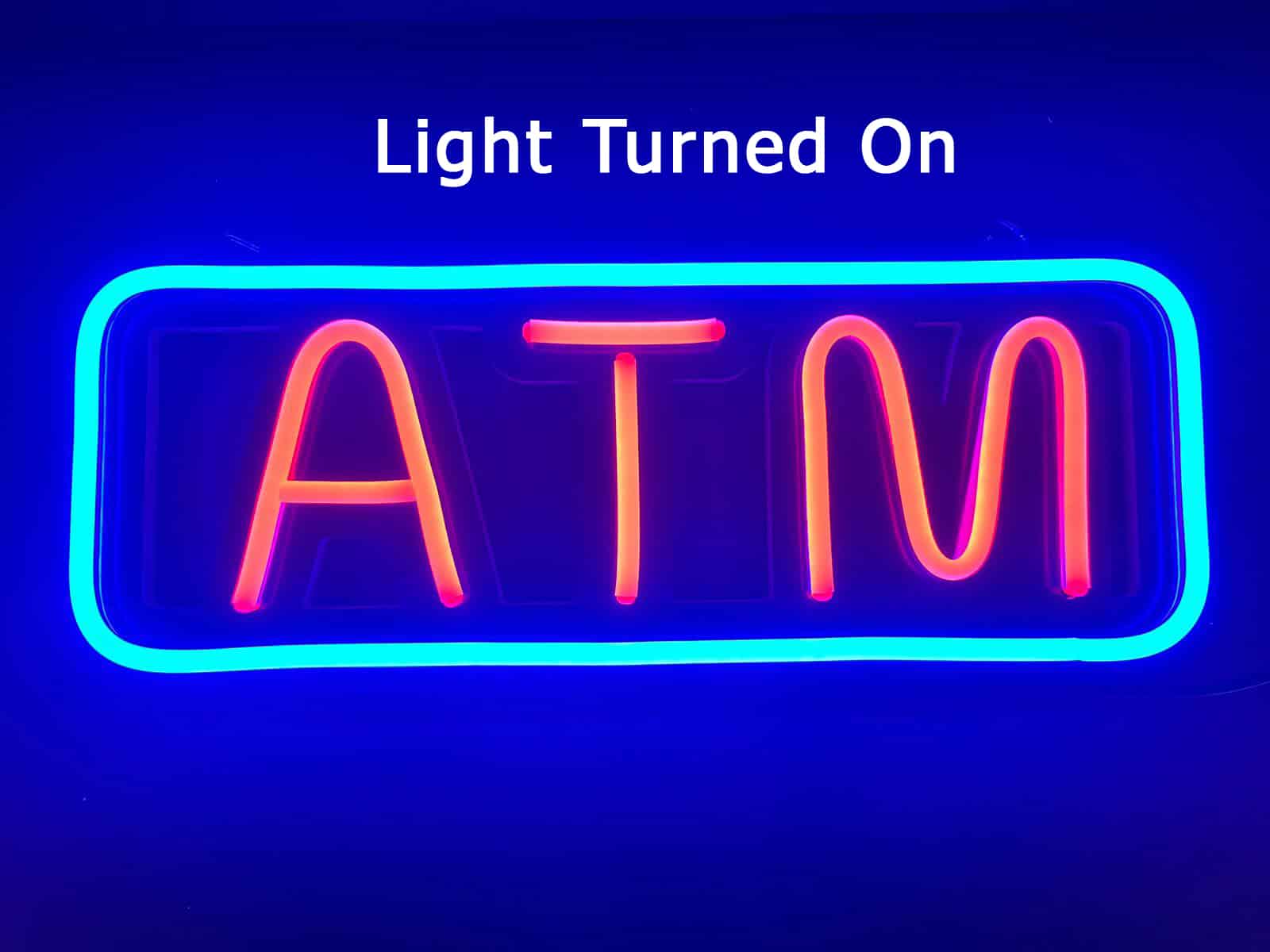ATM Neon Sign (Blue) - Image 2