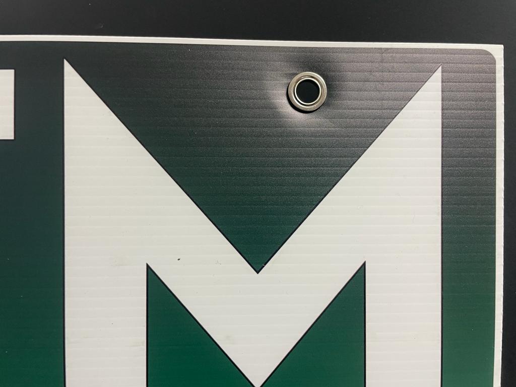 1 Double-Sided Coroplast ATM Sign with Metal Grommet - 16x24 Inches (Green) - Image 2