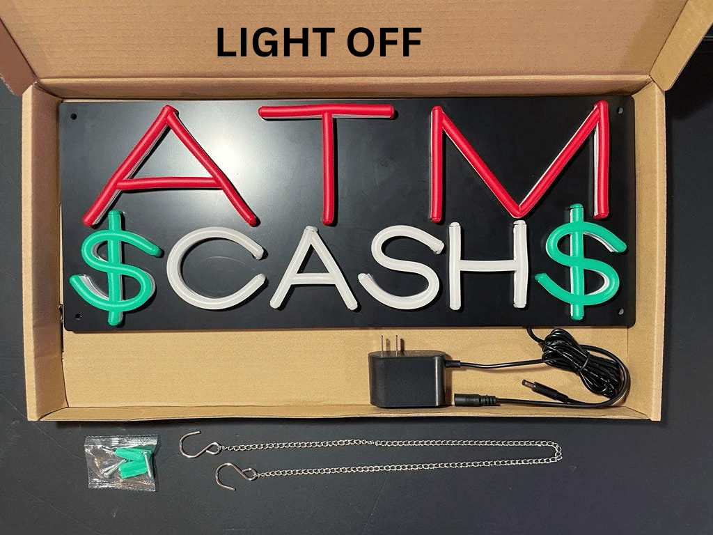 Neon ATM Sign ( Red, white, Green ) - Image 4