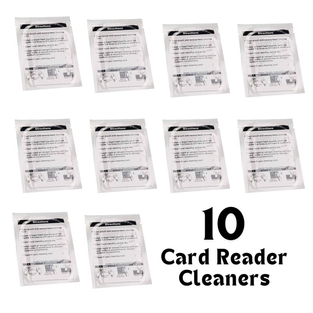 10 Pack of Card Readers Cleaners