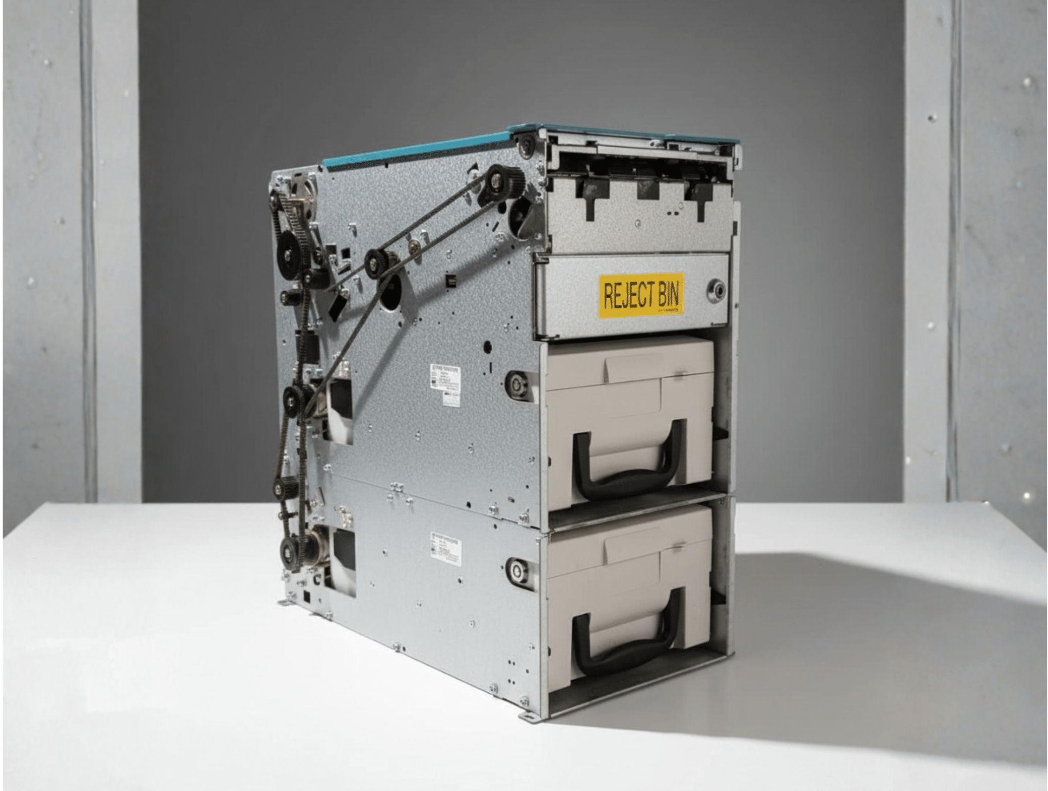 Refurbished 4K Hyosung ATM dispenser – w/ Used Cassettes (S7010000194, S7310000582) & SE Type CDU Board with RJ45