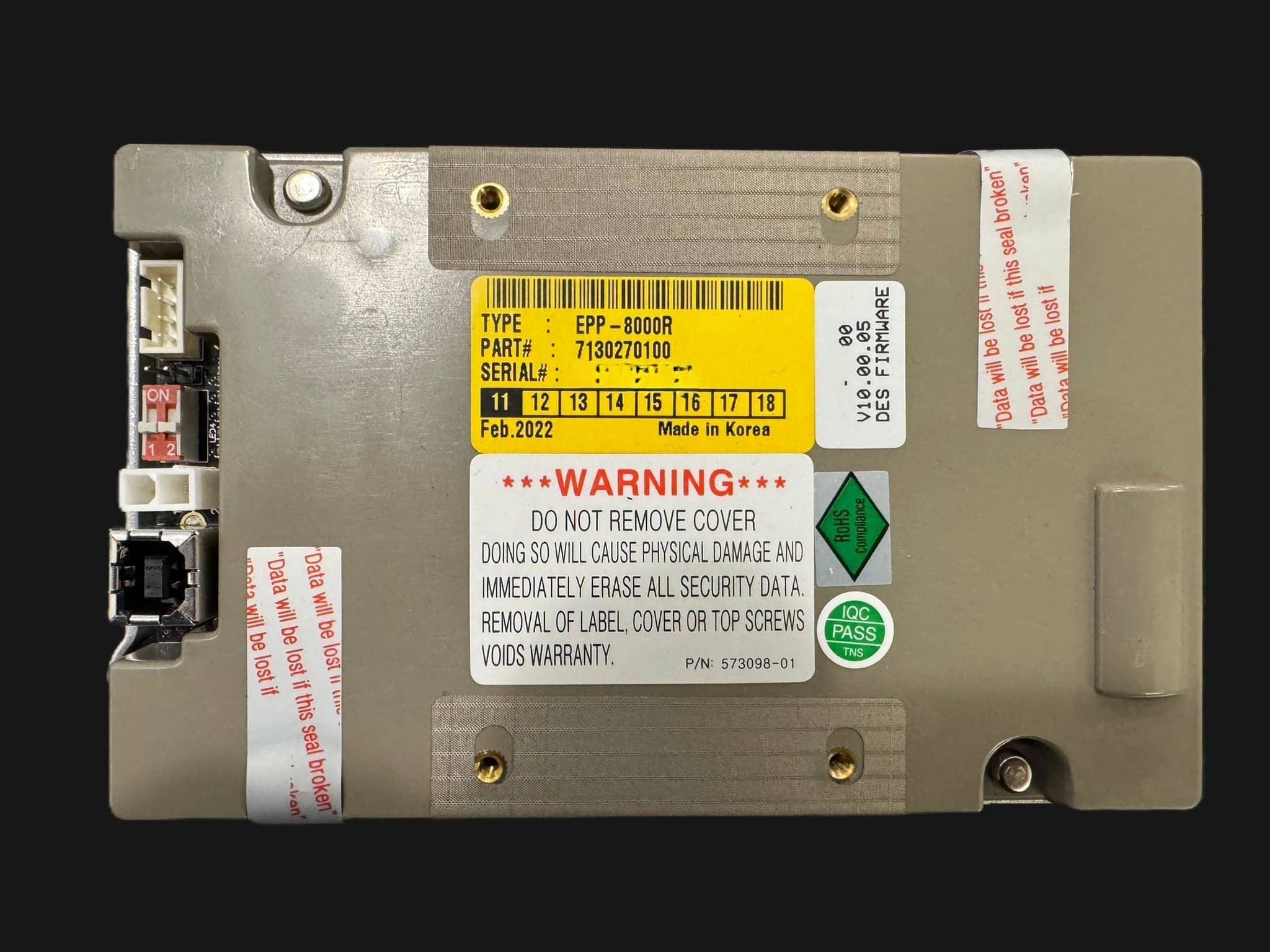 Hyosung 8000R Keypads Refurbished (PN: 7130020100) with PCI Compliance Upgrade Kit for Hyosung NH1800SE – 6000K Keypad to 8000R or X1 - (Accessories Only) (PNs: S3200000556, S7200001298, S4210003125) - Image 4
